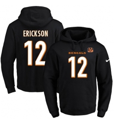 NFL Men's Nike Cincinnati Bengals #12 Alex Erickson Black Name & Number Pullover Hoodie