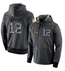 NFL Men's Nike Cincinnati Bengals #12 Alex Erickson Stitched Black Anthracite Salute to Service Player Performance Hoodie