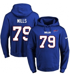 NFL Men's Nike Buffalo Bills #79 Jordan Mills Royal Blue Name & Number Pullover Hoodie