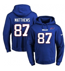 NFL Men's Nike Buffalo Bills #87 Jordan Matthews Royal Blue Name & Number Pullover Hoodie