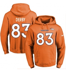 NFL Men's Nike Denver Broncos #83 A.J. Derby Orange Name & Number Pullover Hoodie