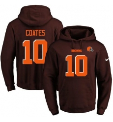 NFL Men's Nike Cleveland Browns #10 Sammie Coates Brown Name & Number Pullover Hoodie