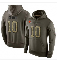 NFL Nike Cleveland Browns #10 Sammie Coates Green Salute To Service Men's Pullover Hoodie