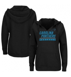 NFL Carolina Panthers Majestic Women's Self Determination Pullover Hoodie - Black