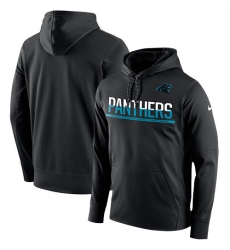 NFL Men's Carolina Panthers Nike Black Sideline Circuit Pullover Performance Hoodie