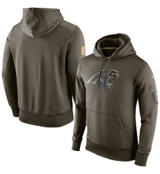 NFL Men's Carolina Panthers Nike Olive Salute To Service KO Performance Hoodie