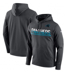 NFL Men's Carolina Panthers Nike Sideline Circuit Anthracite Pullover Hoodie