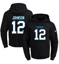 NFL Men's Nike Carolina Panthers #12 Charles Johnson Black Name & Number Pullover Hoodie