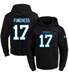 NFL Men's Nike Carolina Panthers #17 Devin Funchess Black Name & Number Pullover Hoodie