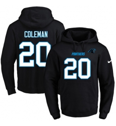 NFL Men's Nike Carolina Panthers #20 Kurt Coleman Black Name & Number Pullover Hoodie