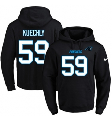 NFL Men's Nike Carolina Panthers #59 Luke Kuechly Black Name & Number Pullover Hoodie