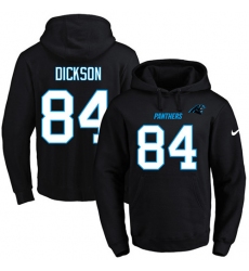 NFL Men's Nike Carolina Panthers #84 Ed Dickson Black Name & Number Pullover Hoodie