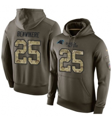 NFL Nike Carolina Panthers #25 Bene Benwikere Green Salute To Service Men's Pullover Hoodie