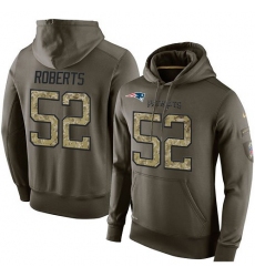 NFL Nike New England Patriots #52 Elandon Roberts Green Salute To Service Men's Pullover Hoodie