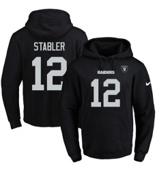 NFL Men's Nike Oakland Raiders #12 Kenny Stabler Black Name & Number Pullover Hoodie