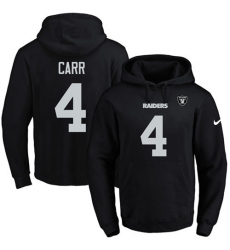 NFL Men's Nike Oakland Raiders #4 Derek Carr Black Name & Number Pullover Hoodie