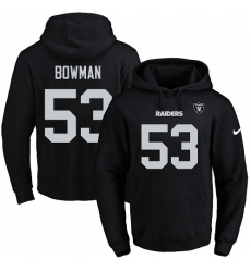 NFL Men's Nike Oakland Raiders #53 NaVorro Bowman Black Name & Number Pullover Hoodie