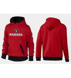 NFL Men's Nike Oakland Raiders Authentic Logo Pullover Hoodie - Red/Black