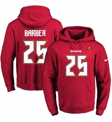 NFL Men's Nike Tampa Bay Buccaneers #25 Peyton Barber Red Name & Number Pullover Hoodie