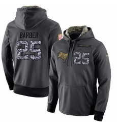 NFL Men's Nike Tampa Bay Buccaneers #25 Peyton Barber Stitched Black Anthracite Salute to Service Player Performance Hoodie