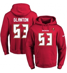 NFL Men's Nike Tampa Bay Buccaneers #53 Adarius Glanton Red Name & Number Pullover Hoodie