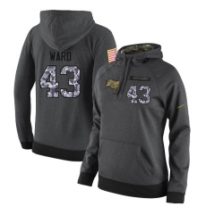 NFL Women's Nike Tampa Bay Buccaneers #43 T.J. Ward Stitched Black Anthracite Salute to Service Player Performance Hoodie