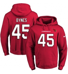 NFL Men's Nike Arizona Cardinals #45 Josh Bynes Red Name & Number Pullover Hoodie