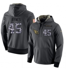 NFL Men's Nike Arizona Cardinals #45 Josh Bynes Stitched Black Anthracite Salute to Service Player Performance Hoodie