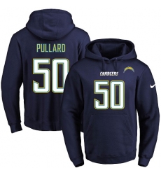 NFL Men's Nike Los Angeles Chargers #50 Hayes Pullard Navy Blue Name & Number Pullover Hoodie