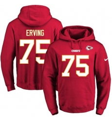 NFL Men's Nike Kansas City Chiefs #75 Cameron Erving Red Name & Number Pullover Hoodie