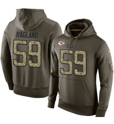 NFL Nike Kansas City Chiefs #59 Reggie Ragland Green Salute To Service Men's Pullover Hoodie