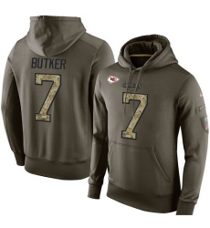 NFL Nike Kansas City Chiefs #7 Harrison Butker Green Salute To Service Men's Pullover Hoodie