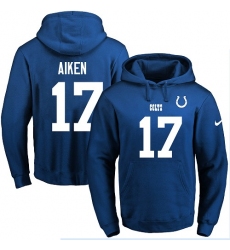 NFL Men's Nike Indianapolis Colts #17 Kamar Aiken Royal Blue Name & Number Pullover Hoodie