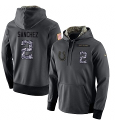 NFL Men's Nike Indianapolis Colts #2 Rigoberto Sanchez Stitched Black Anthracite Salute to Service Player Performance Hoodie