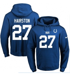 NFL Men's Nike Indianapolis Colts #27 Nate Hairston Royal Blue Name & Number Pullover Hoodie