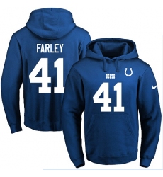 NFL Men's Nike Indianapolis Colts #41 Matthias Farley Royal Blue Name & Number Pullover Hoodie