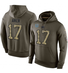 NFL Nike Indianapolis Colts #17 Kamar Aiken Green Salute To Service Men's Pullover Hoodie