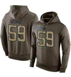 NFL Nike Indianapolis Colts #59 Jeremiah George Green Salute To Service Men's Pullover Hoodie