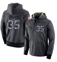 NFL Men's Nike Dallas Cowboys #35 Kavon Frazier Stitched Black Anthracite Salute to Service Player Performance Hoodie