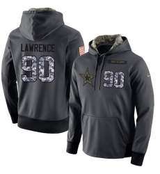 NFL Men's Nike Dallas Cowboys #90 Demarcus Lawrence Stitched Black Anthracite Salute to Service Player Performance Hoodie