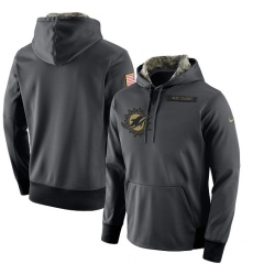 NFL Men's Miami Dolphins Nike Anthracite Salute to Service Player Performance Hoodie