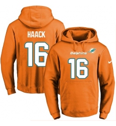 NFL Men's Nike Miami Dolphins #16 Matt Haack Orange Name & Number Pullover Hoodie