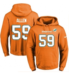 NFL Men's Nike Miami Dolphins #59 Chase Allen Orange Name & Number Pullover Hoodie