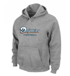 NFL Men's Nike Miami Dolphins Font Pullover Hoodie - Grey