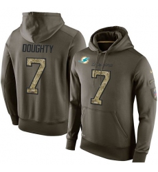 NFL Nike Miami Dolphins #7 Brandon Doughty Green Salute To Service Men's Pullover Hoodie