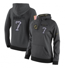 NFL Women's Nike Miami Dolphins #7 Brandon Doughty Stitched Black Anthracite Salute to Service Player Performance Hoodie