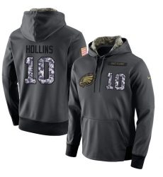 NFL Men's Nike Philadelphia Eagles #10 Mack Hollins Stitched Black Anthracite Salute to Service Player Performance Hoodie