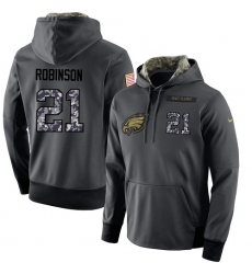 NFL Men's Nike Philadelphia Eagles #21 Patrick Robinson Stitched Black Anthracite Salute to Service Player Performance Hoodie