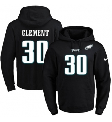 NFL Men's Nike Philadelphia Eagles #30 Corey Clement Black Name & Number Pullover Hoodie