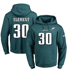 NFL Men's Nike Philadelphia Eagles #30 Corey Clement Green Name & Number Pullover Hoodie